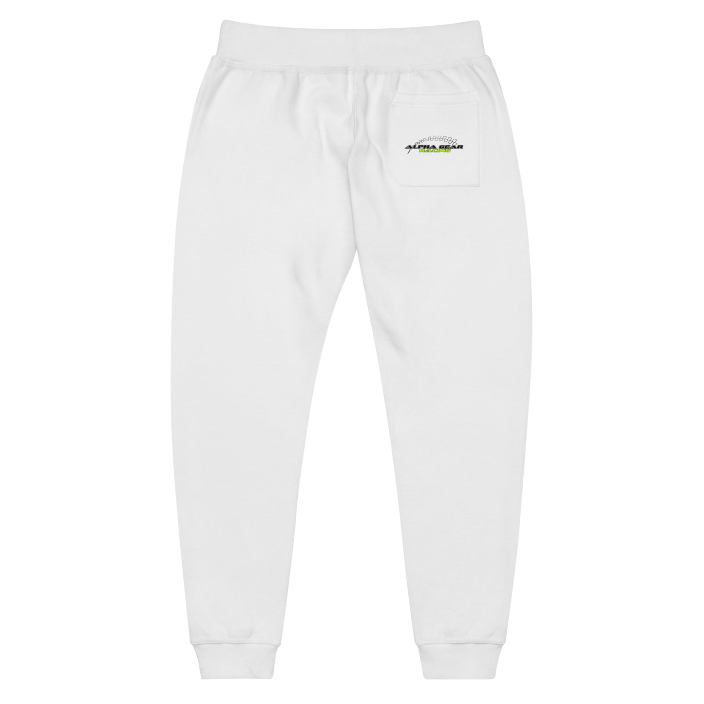 Alpha Gear Racing Esports Unisex fleece sweatpants white back