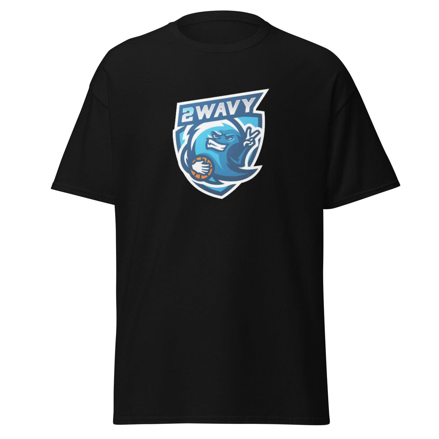 2wavy Unisex T-Shirt black front