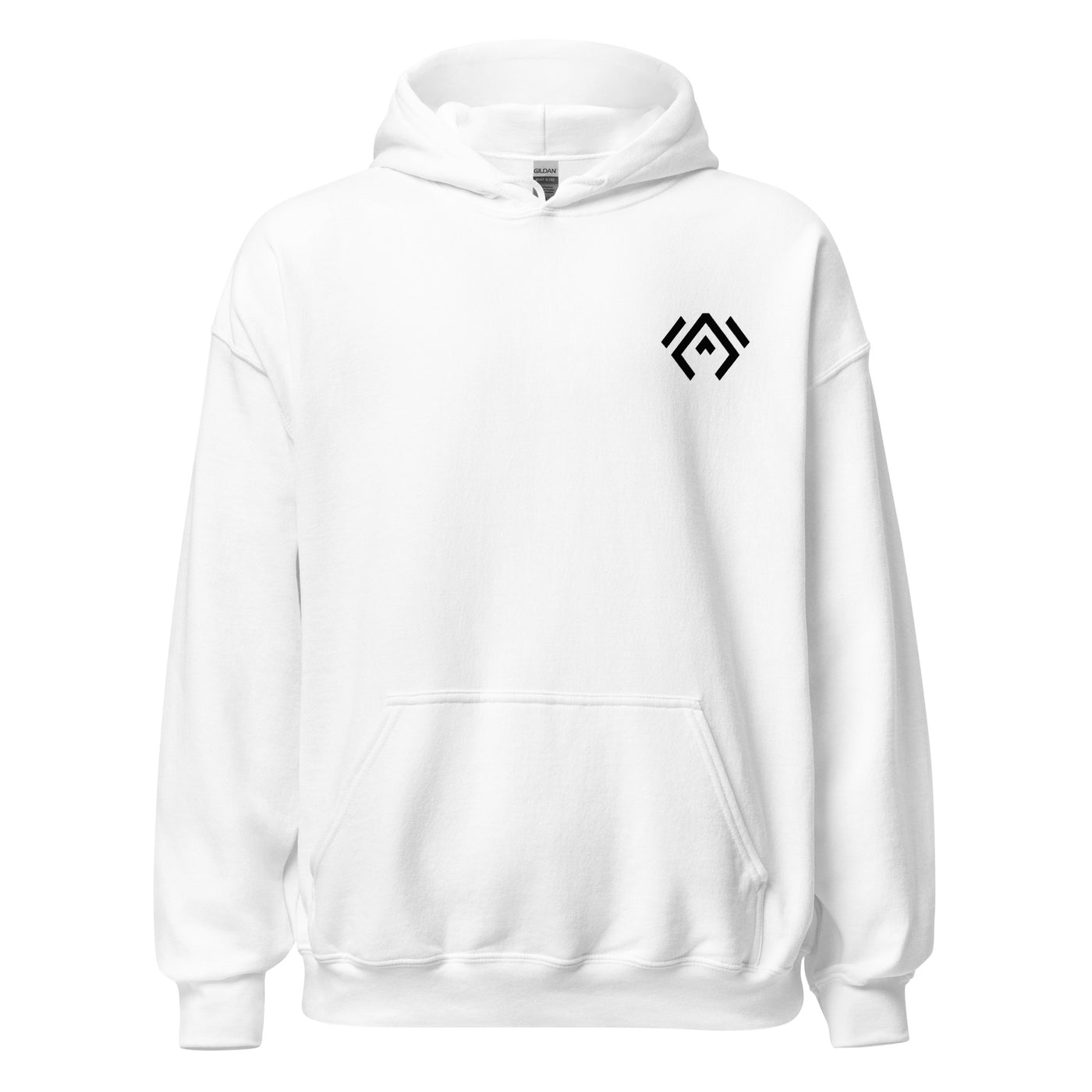 ASO Unisex Hoodie white front 