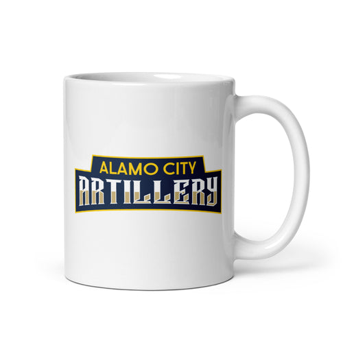 Alamo City Artillery White glossy mug