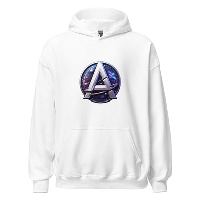 Andromeda Unisex Hoodie white front 