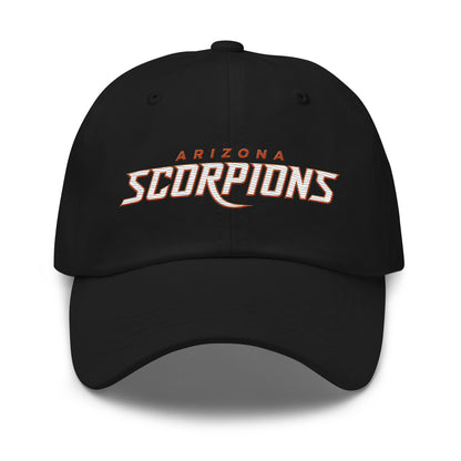 Arizona scorpions Dad hat front black