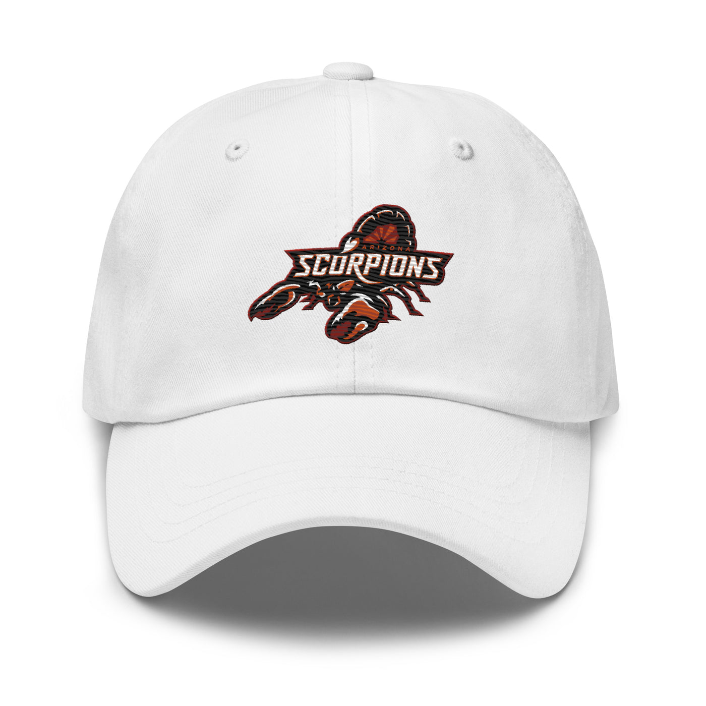 Arizona scorpions Dad hat white