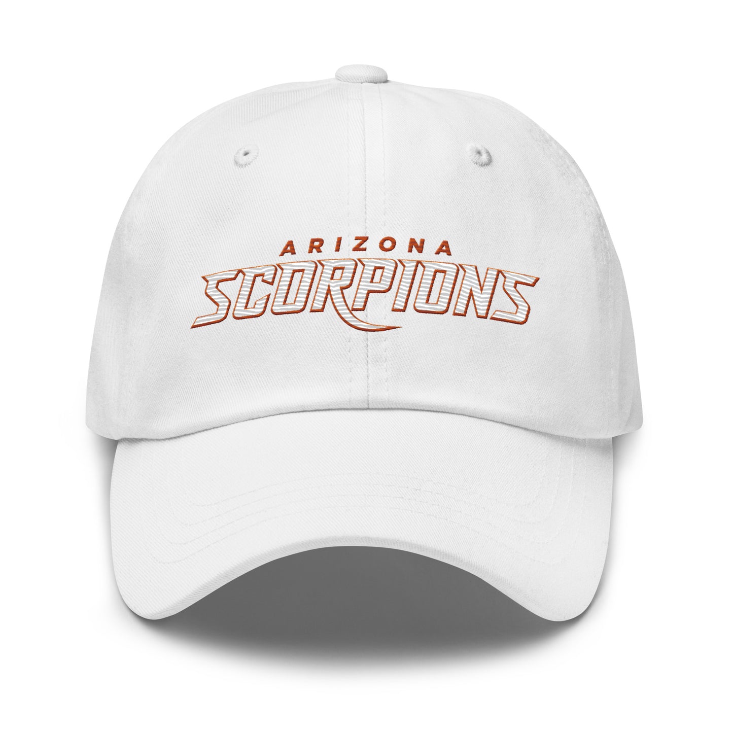Arizona scorpions Dad hat white front