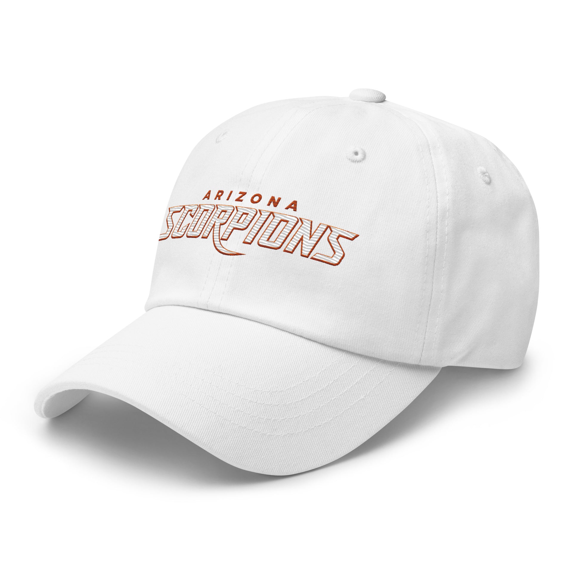 Arizona scorpions Dad hat white left