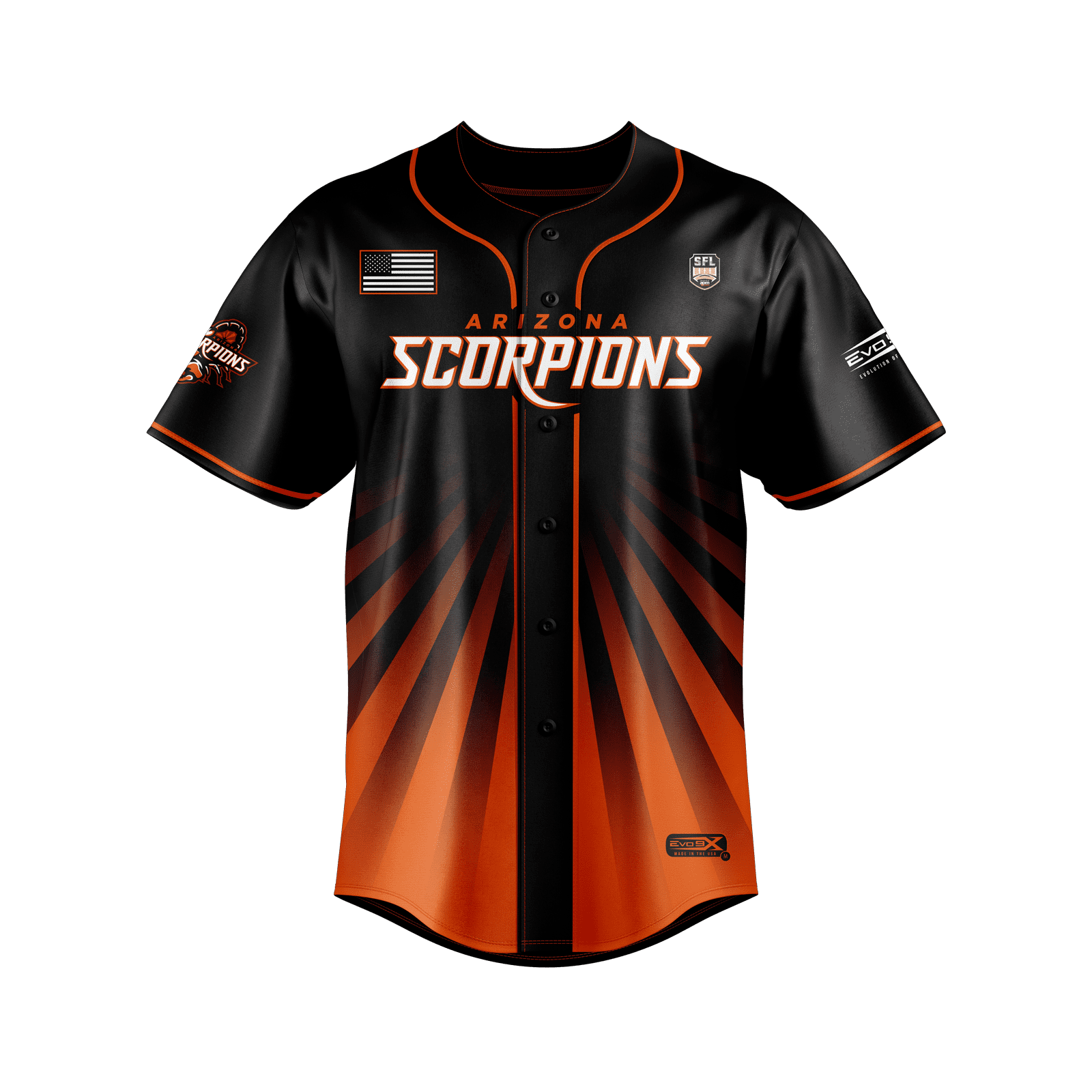 Arizona scorpions Pro Baseball Jersey front
