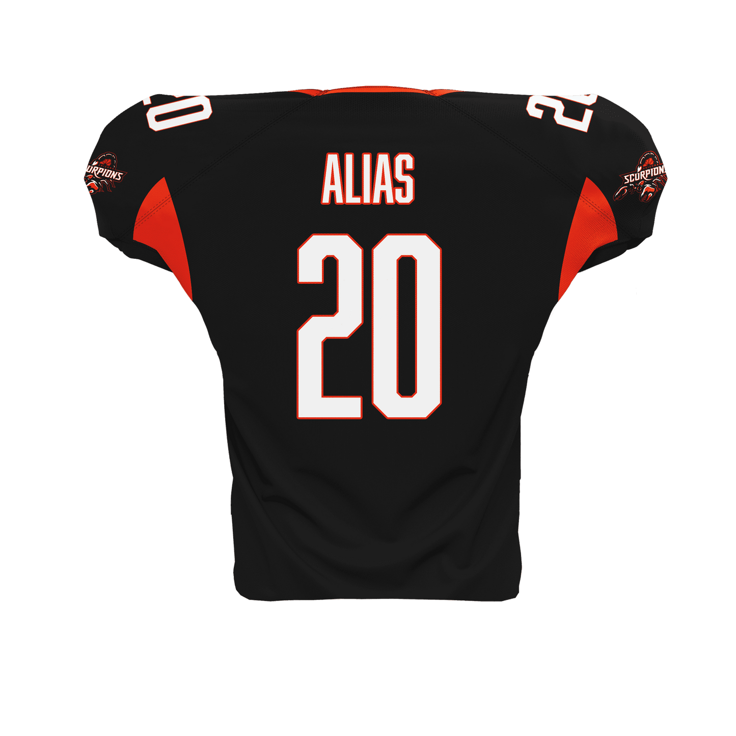 Arizona scorpions Pro Football Jersey back
