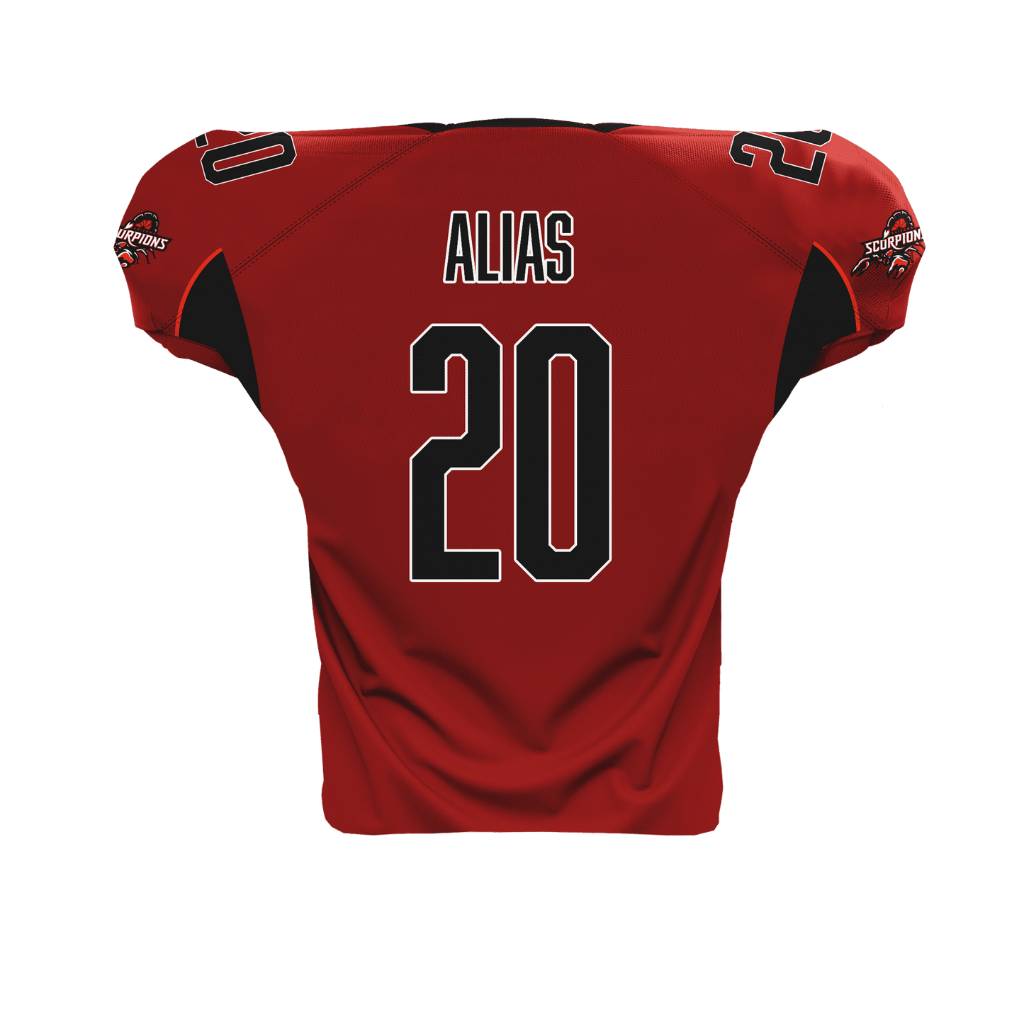 Arizona scorpions Pro Football Jersey back red