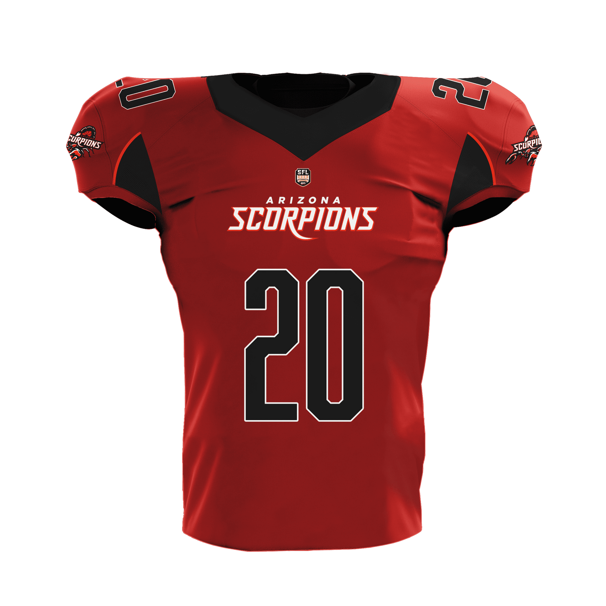 Arizona scorpions Pro Football Jersey front red