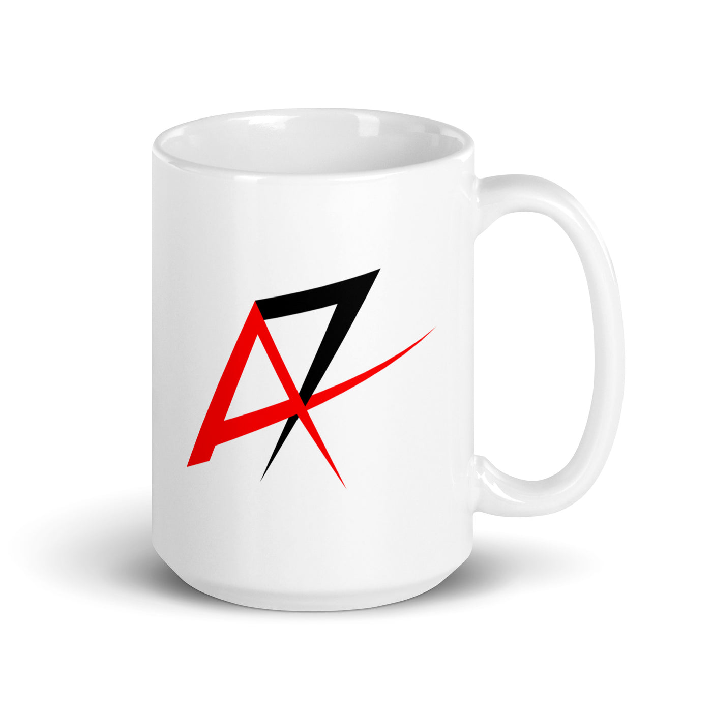 Arrival7 White glossy mug front 2