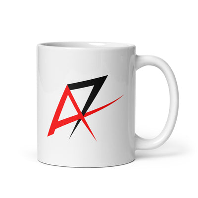 Arrival7 White glossy mug front