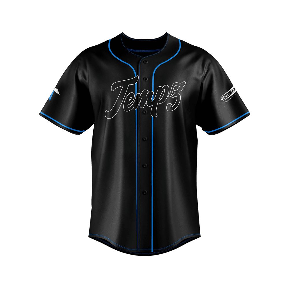 TempZ Impact Baseball Jersey Black
