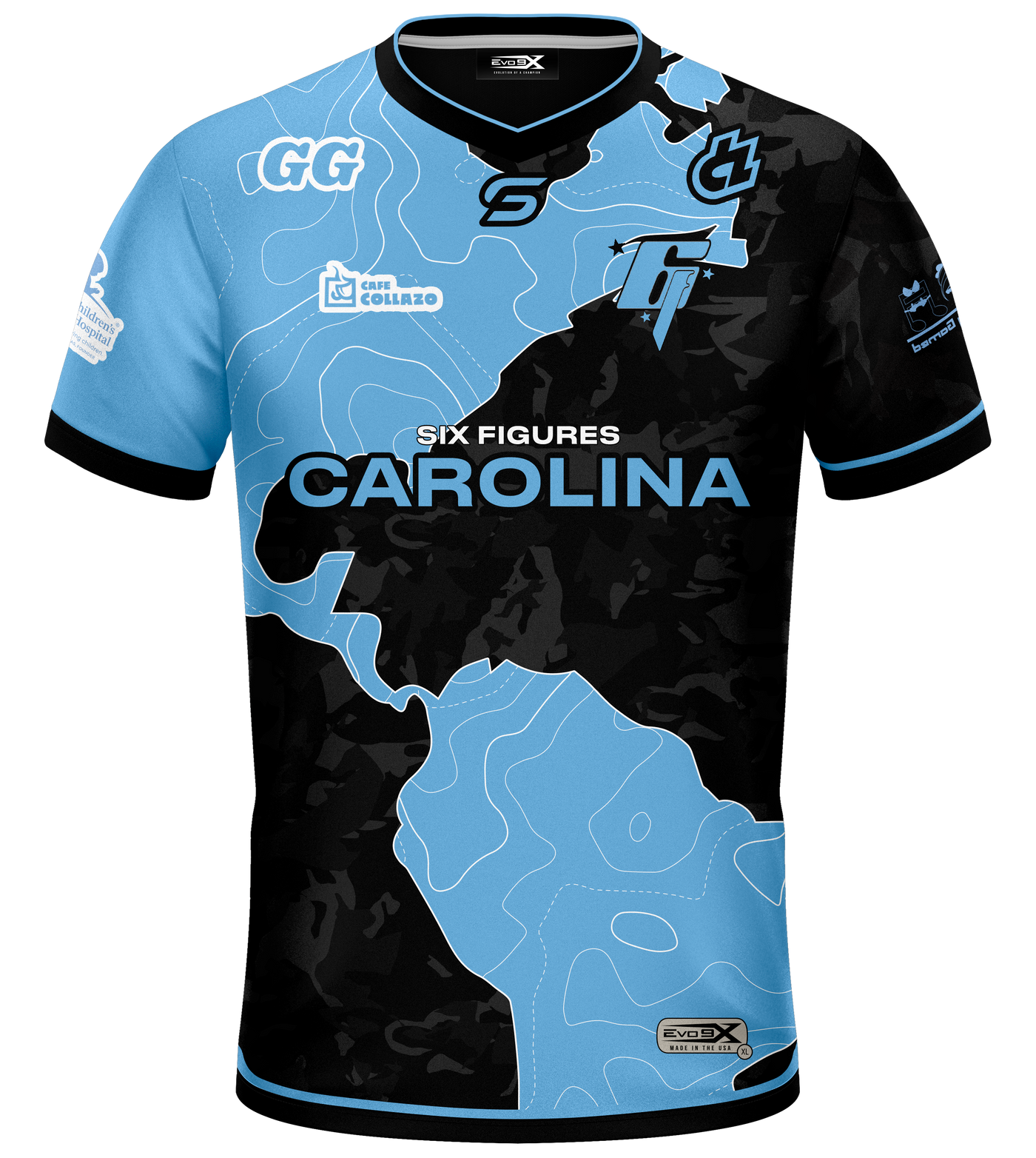 6F carolina 2024 Alternate 2 Carolina blue Topo Jersey