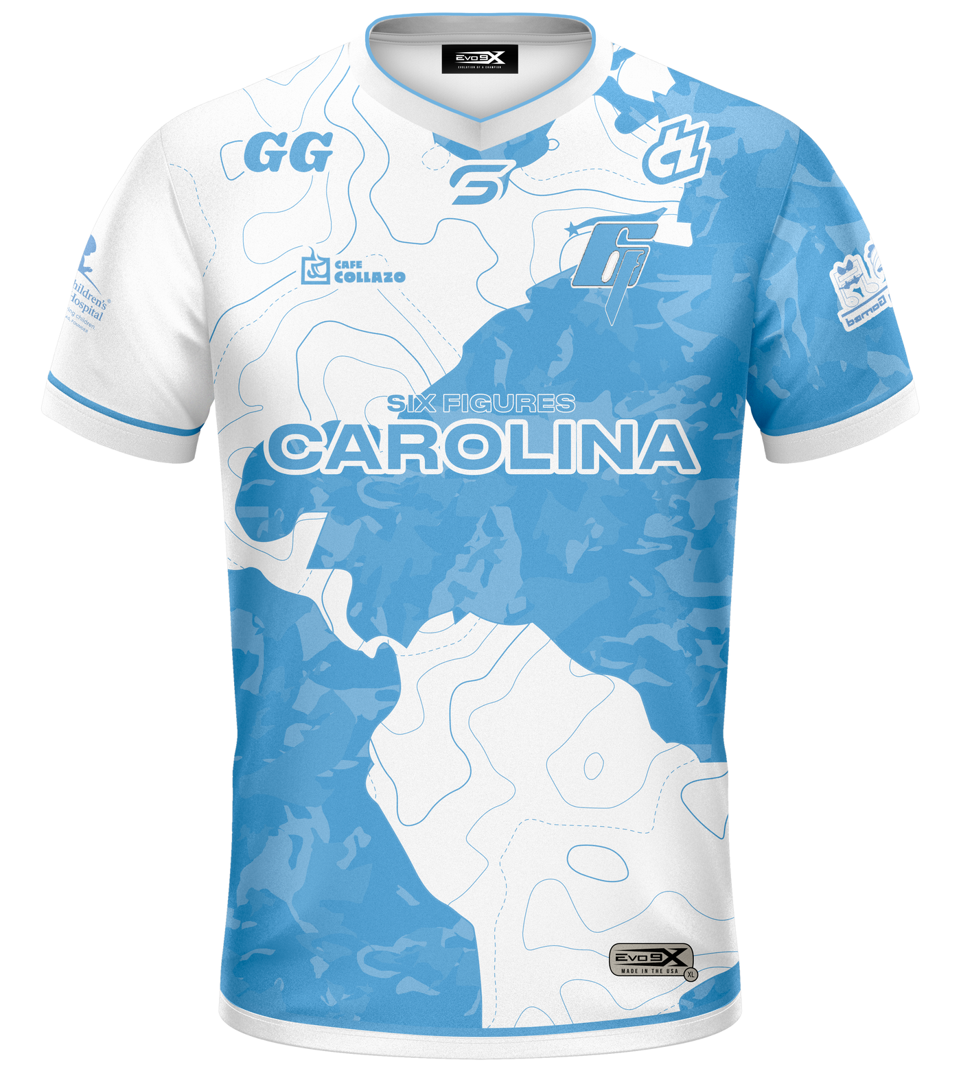 6F carolina 2024 Alternate 1 Carolina blue Topo Jersey