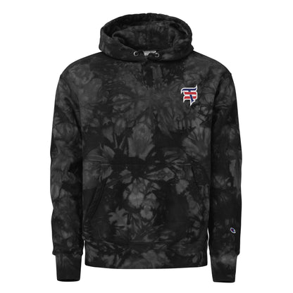 Sarrow Esports Unisex Champion tie-dye hoodie black front 