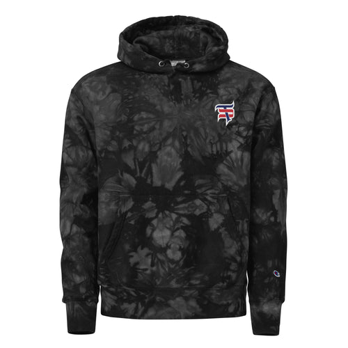 Sarrow Esports Unisex Champion tie-dye hoodie black front 
