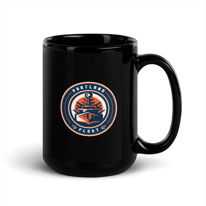 Portland Fleet Black Glossy Mug