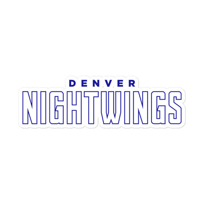 Denver Night Wings Esports Bubble-free stickers