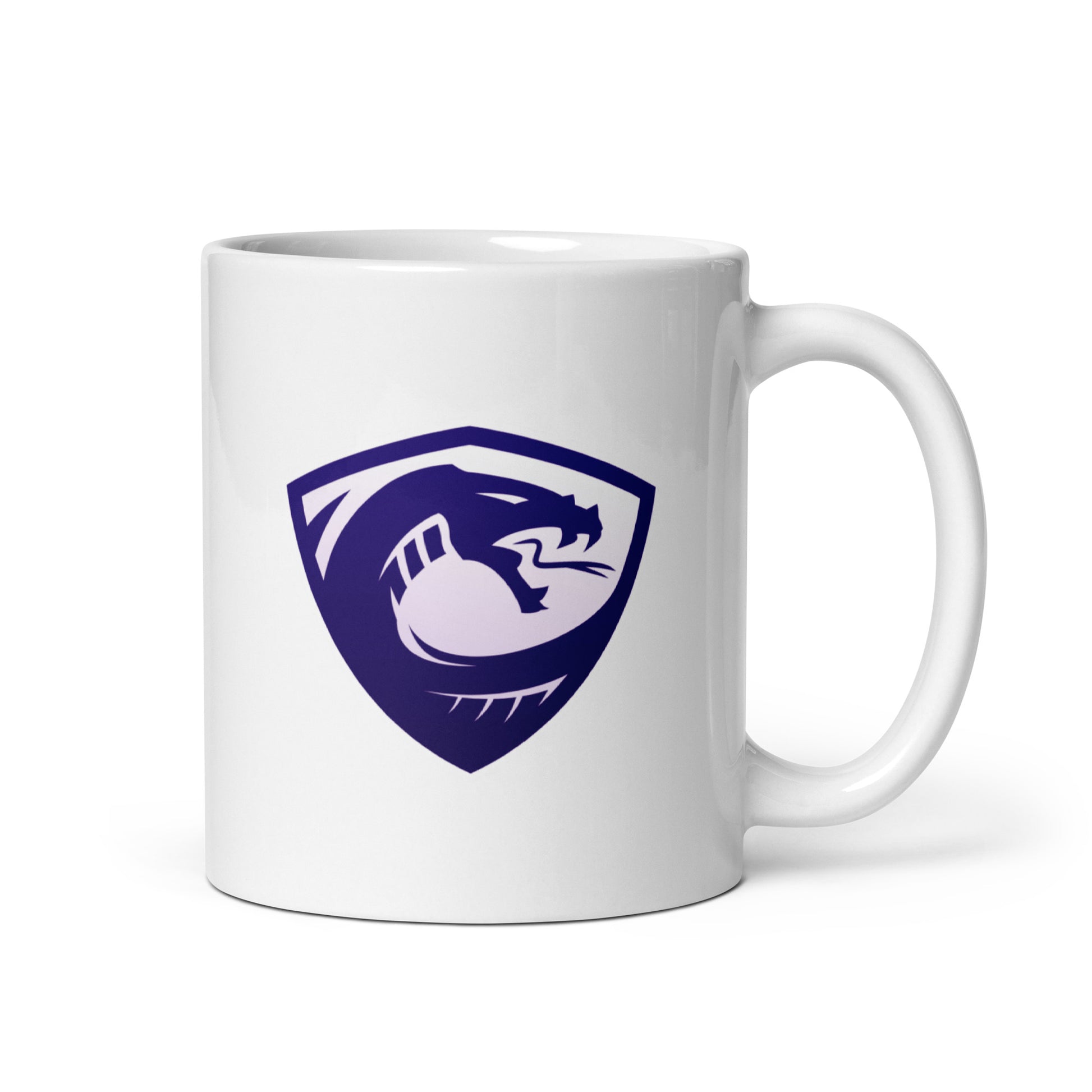 Clever White glossy mug