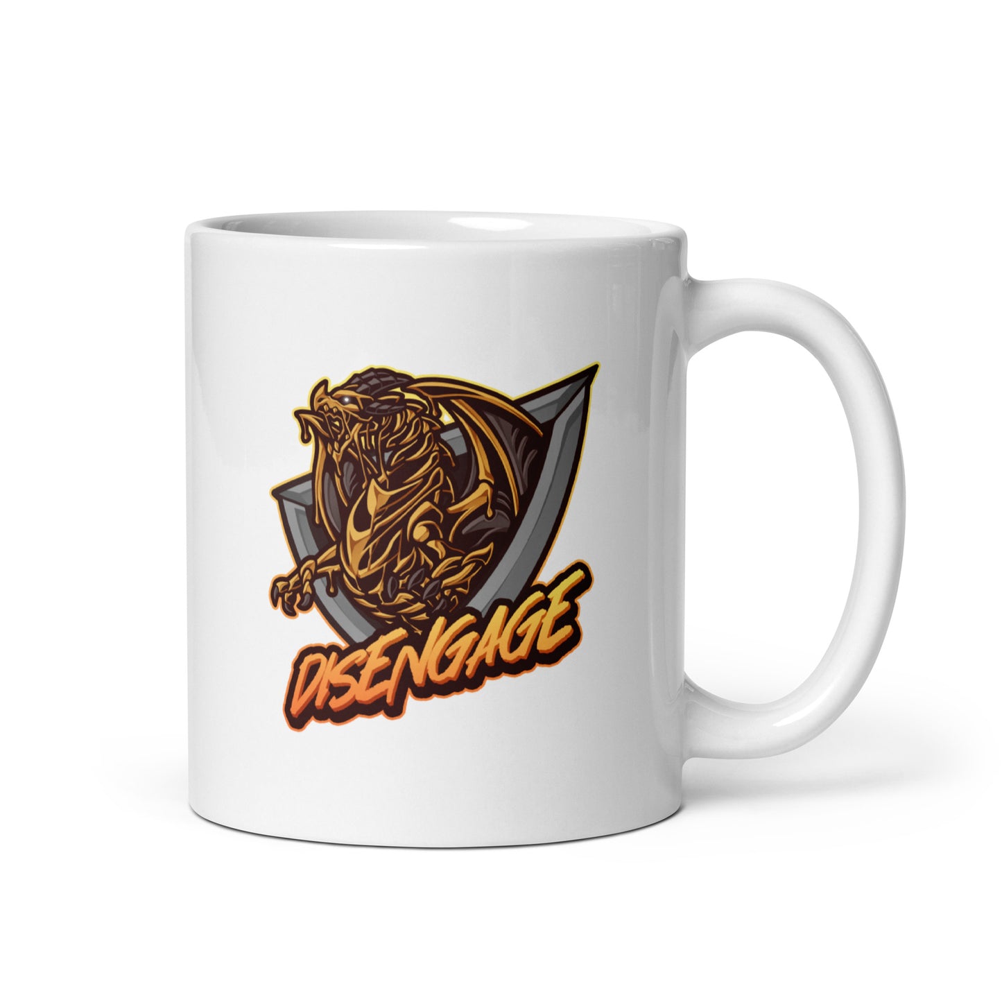 Disengage White glossy mug