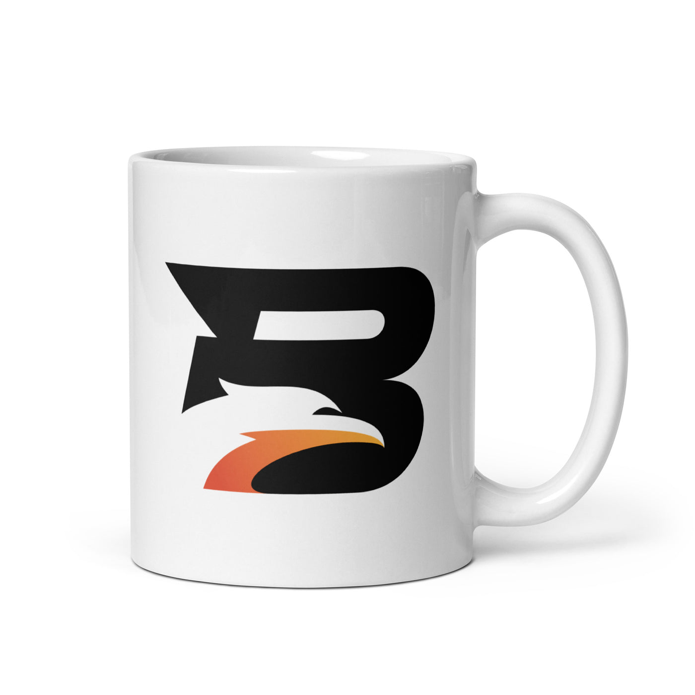 Bumrush White glossy mug