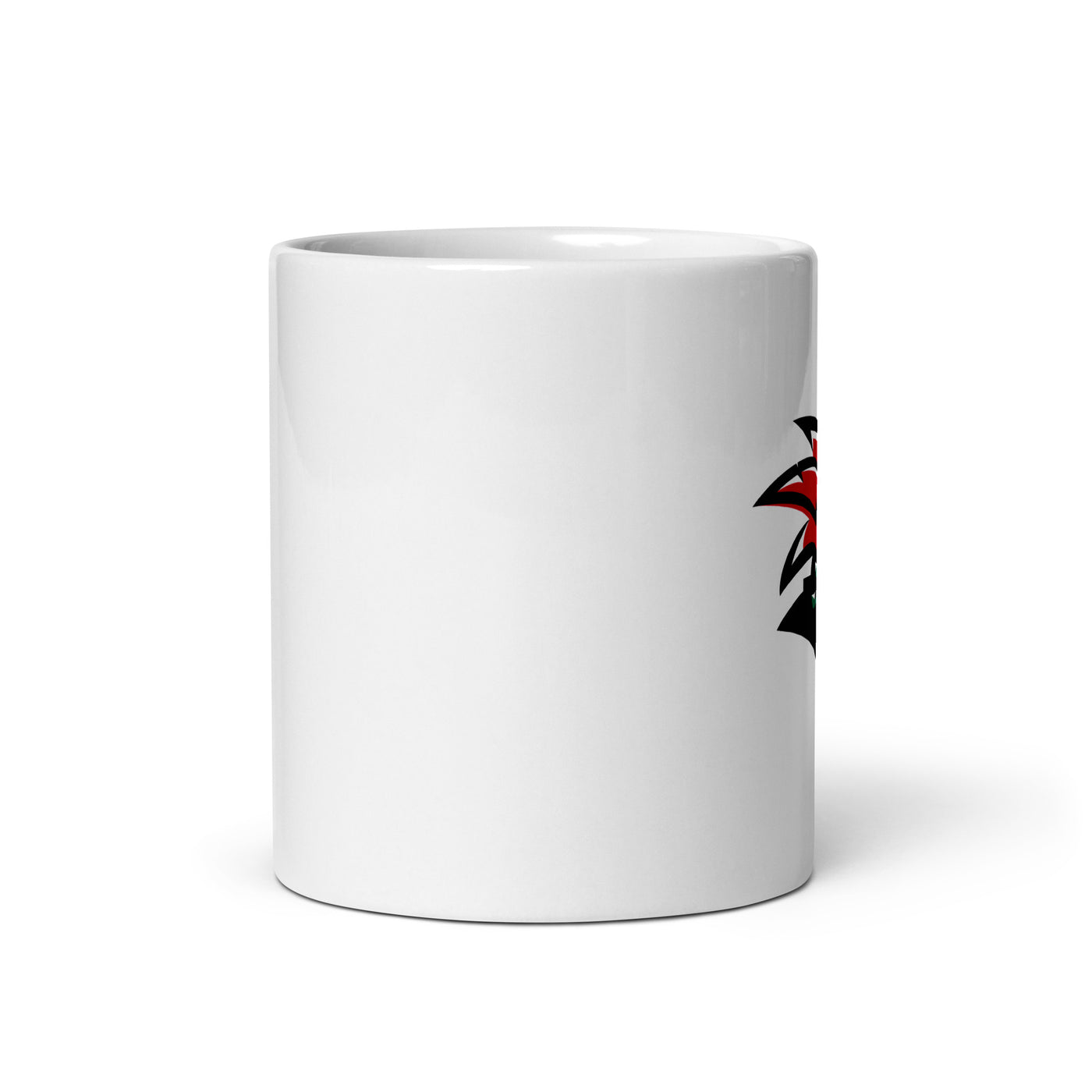 White glossy mug