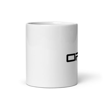 Orbit White glossy mug
