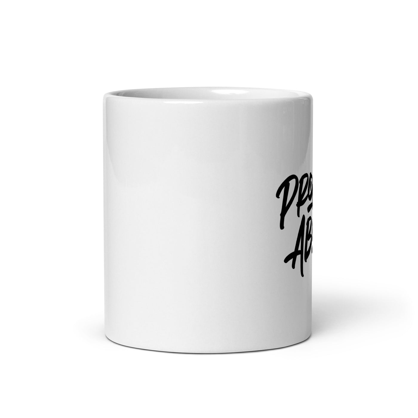 Project Above White glossy mug