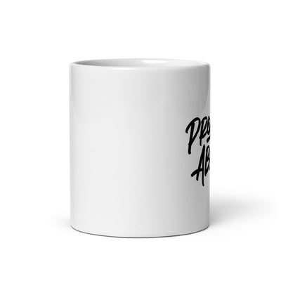 Project Above White glossy mug