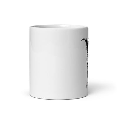 Dire Rebellion White glossy mug