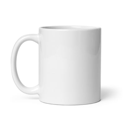 Aspire to Achieve White glossy mug