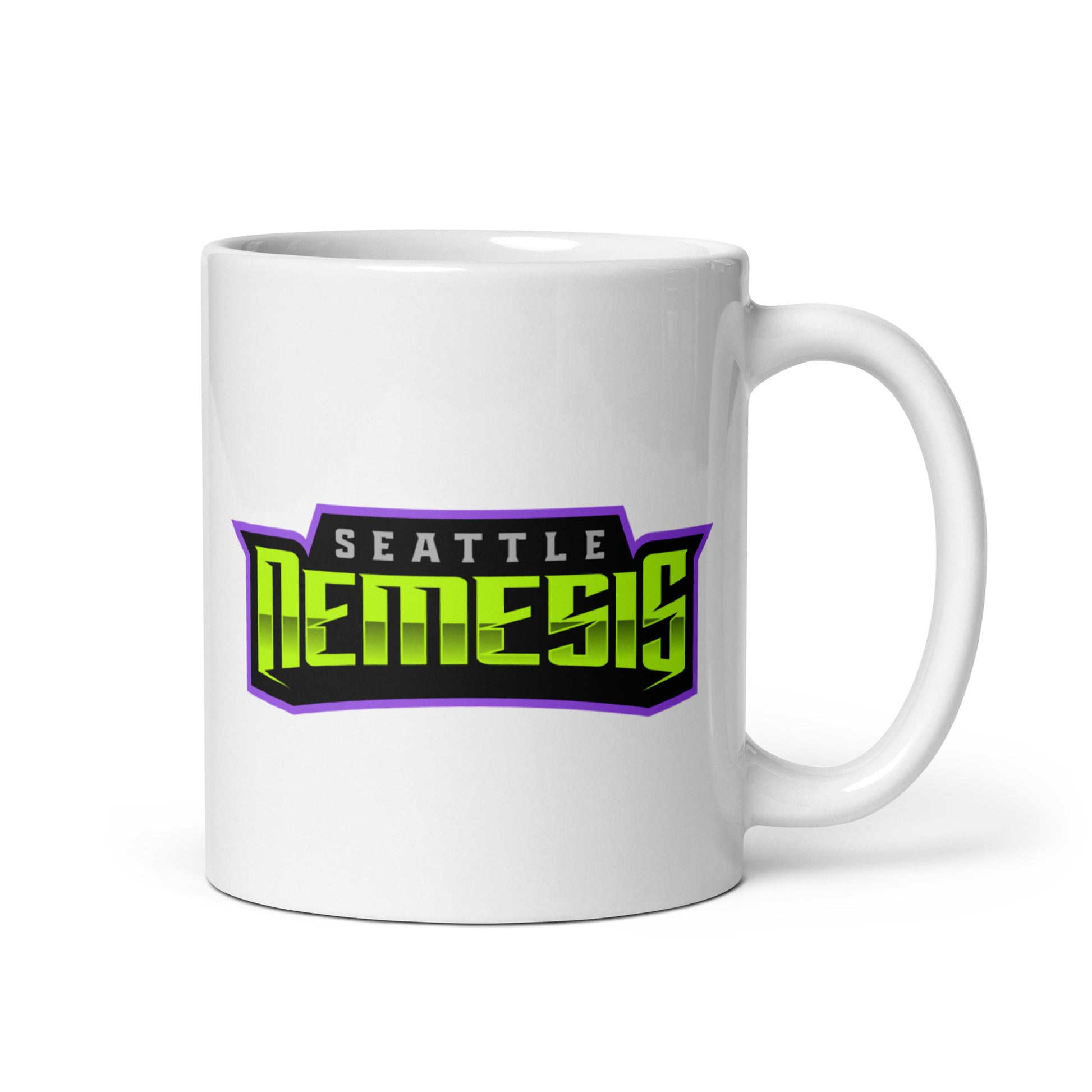 Seattle nemesis White glossy mug