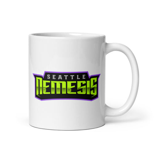 Seattle nemesis White glossy mug