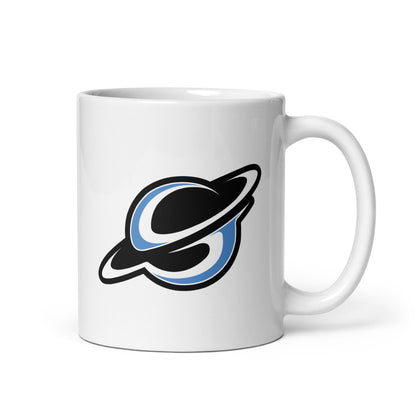 Orbit White glossy mug