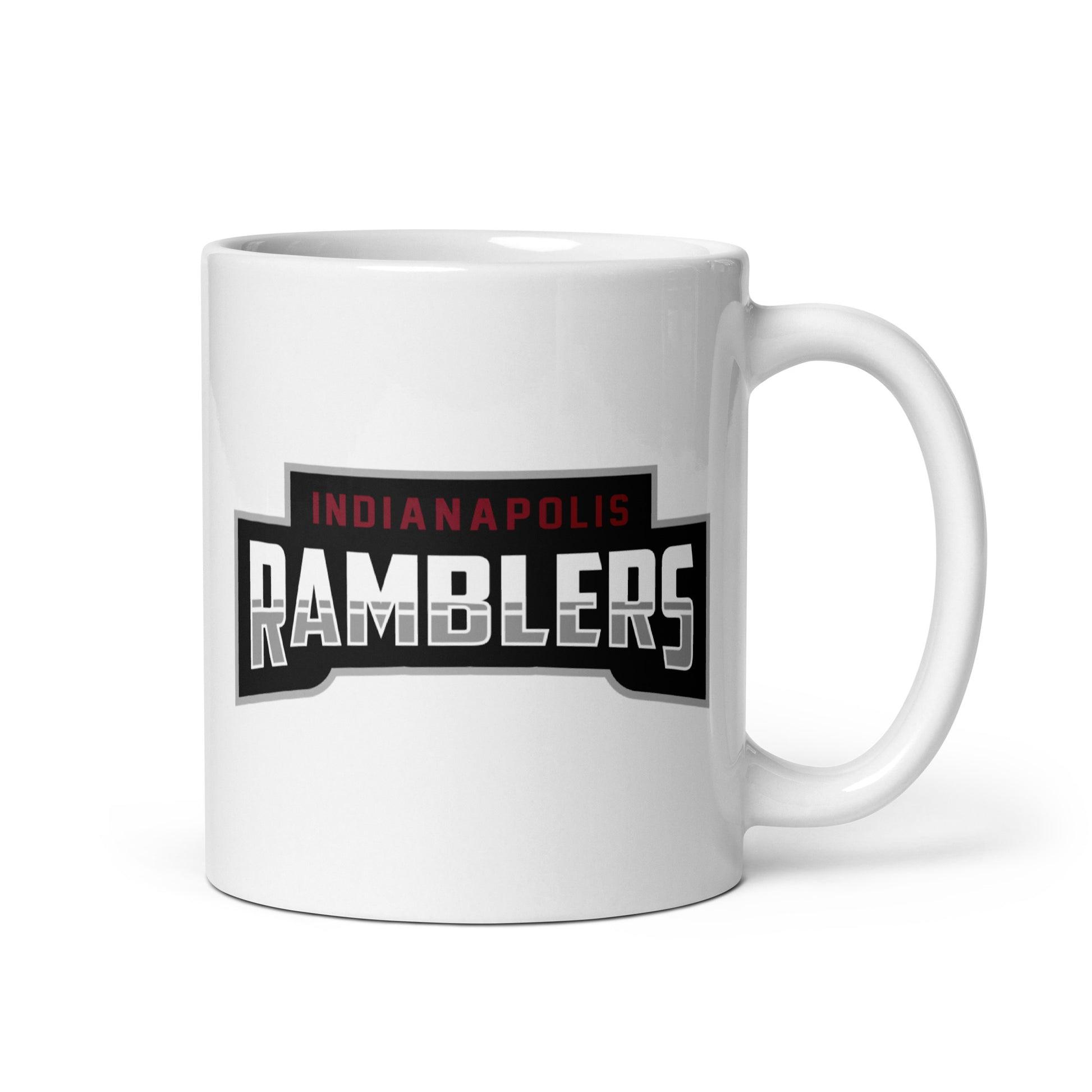 Indianapolis Ramblers White glossy mug