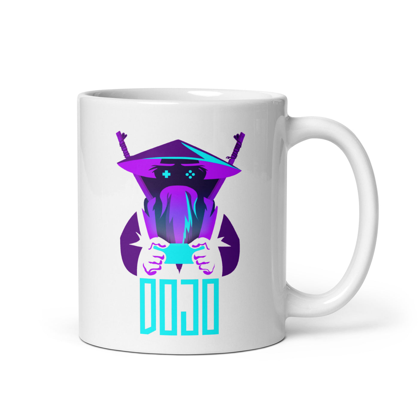 VISIT DOJO White glossy mug