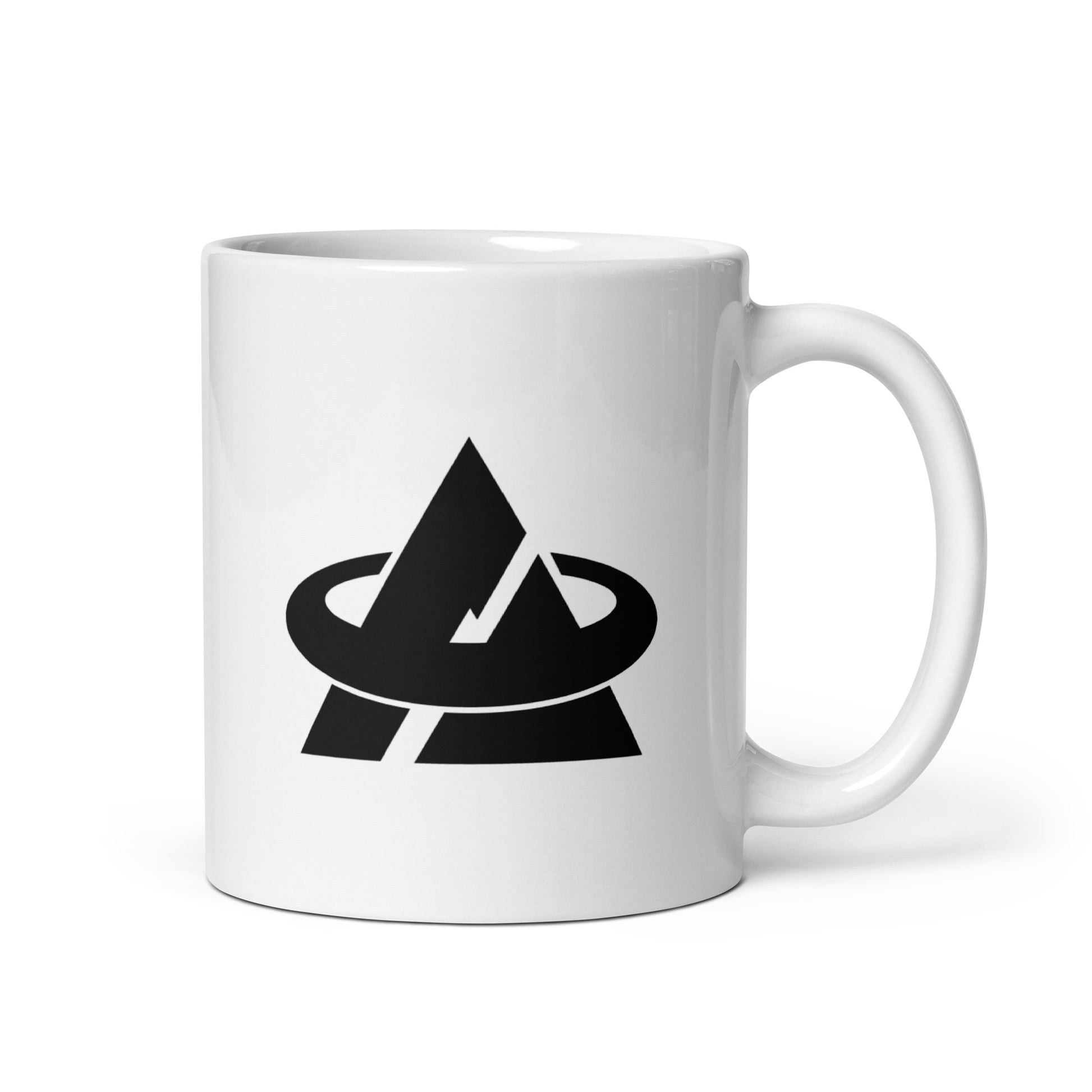 Aspire to Achieve White glossy mug