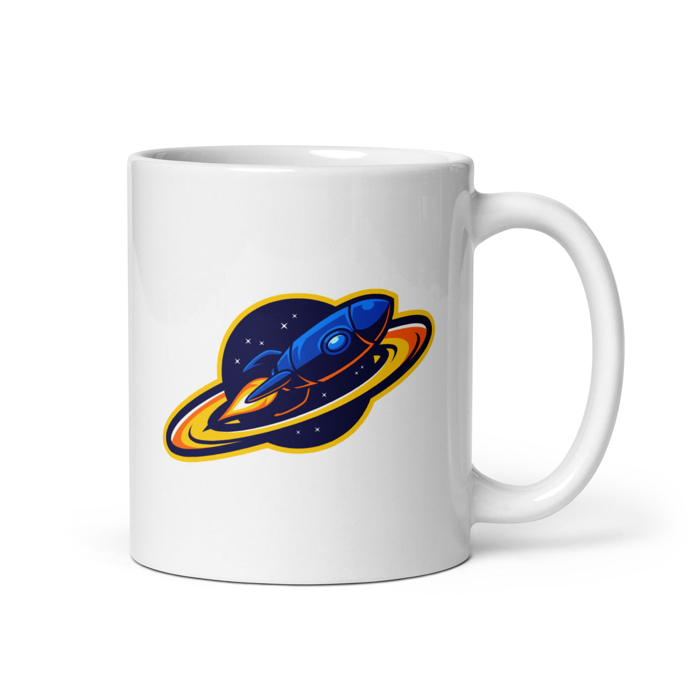 Rocket City Rage White glossy mug