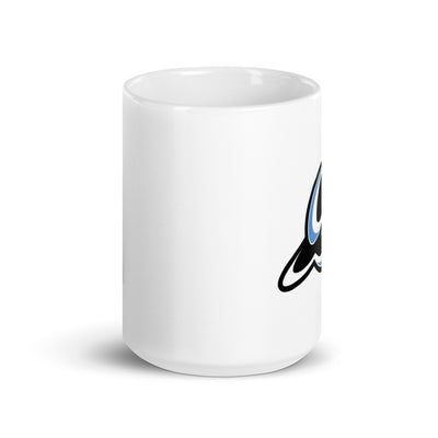 Orbit White glossy mug