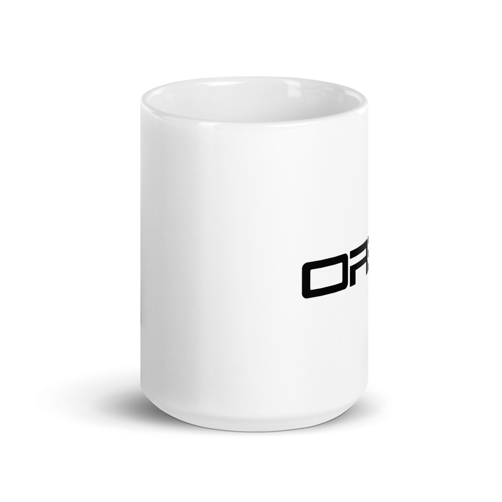 Orbit White glossy mug