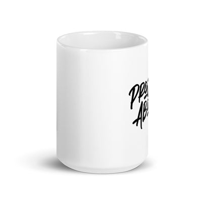 Project Above White glossy mug