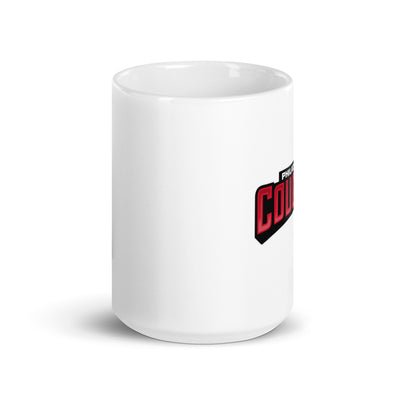 Philadelphia Cougars White glossy mug