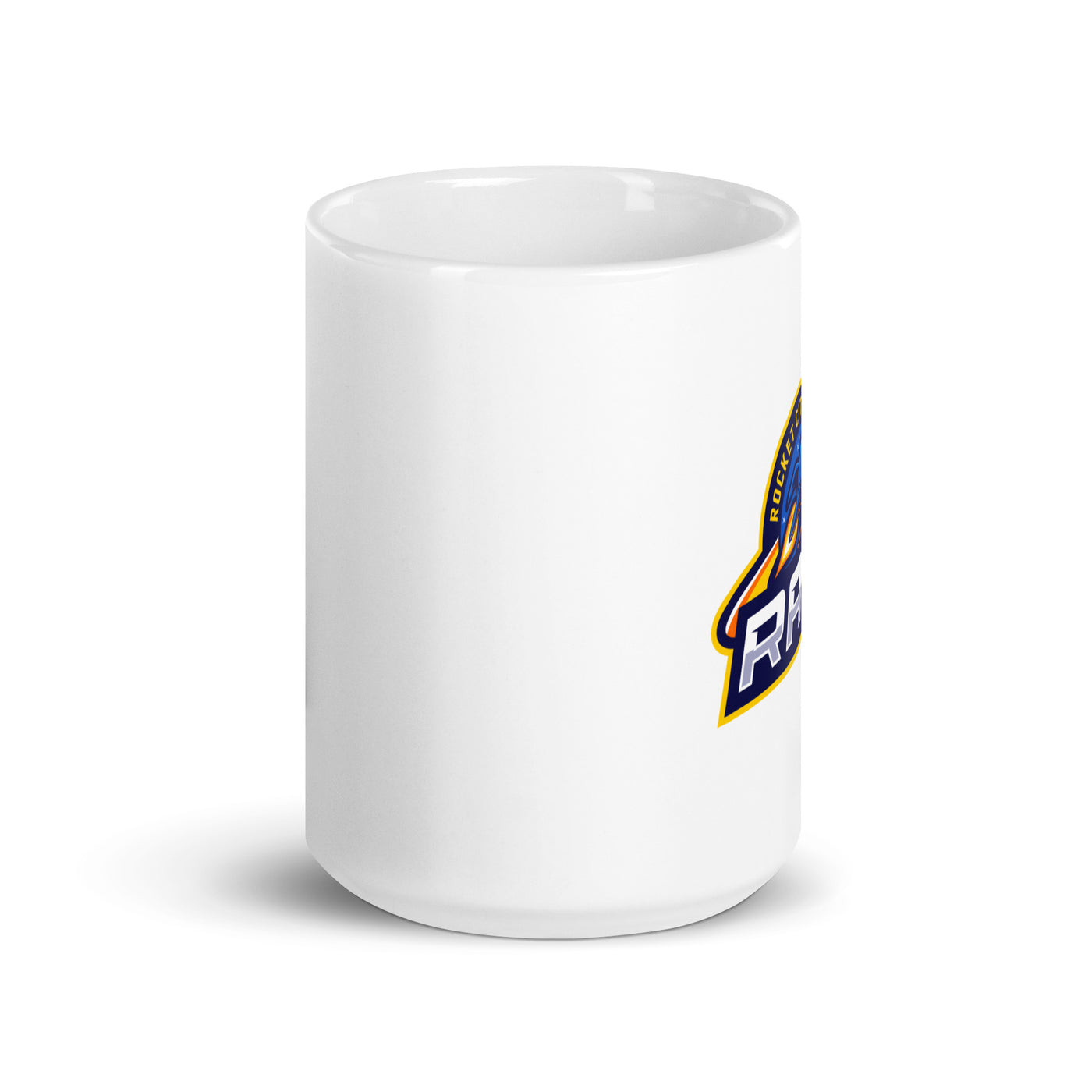 Rocket City Rage White glossy mug