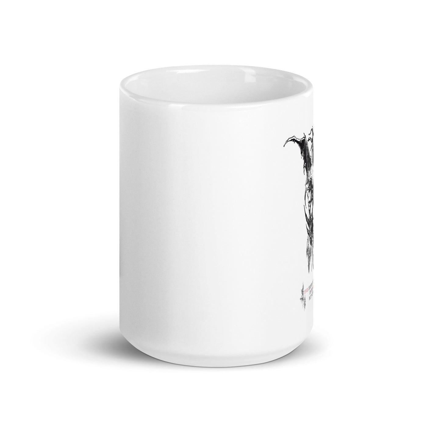 Dire Rebellion White glossy mug