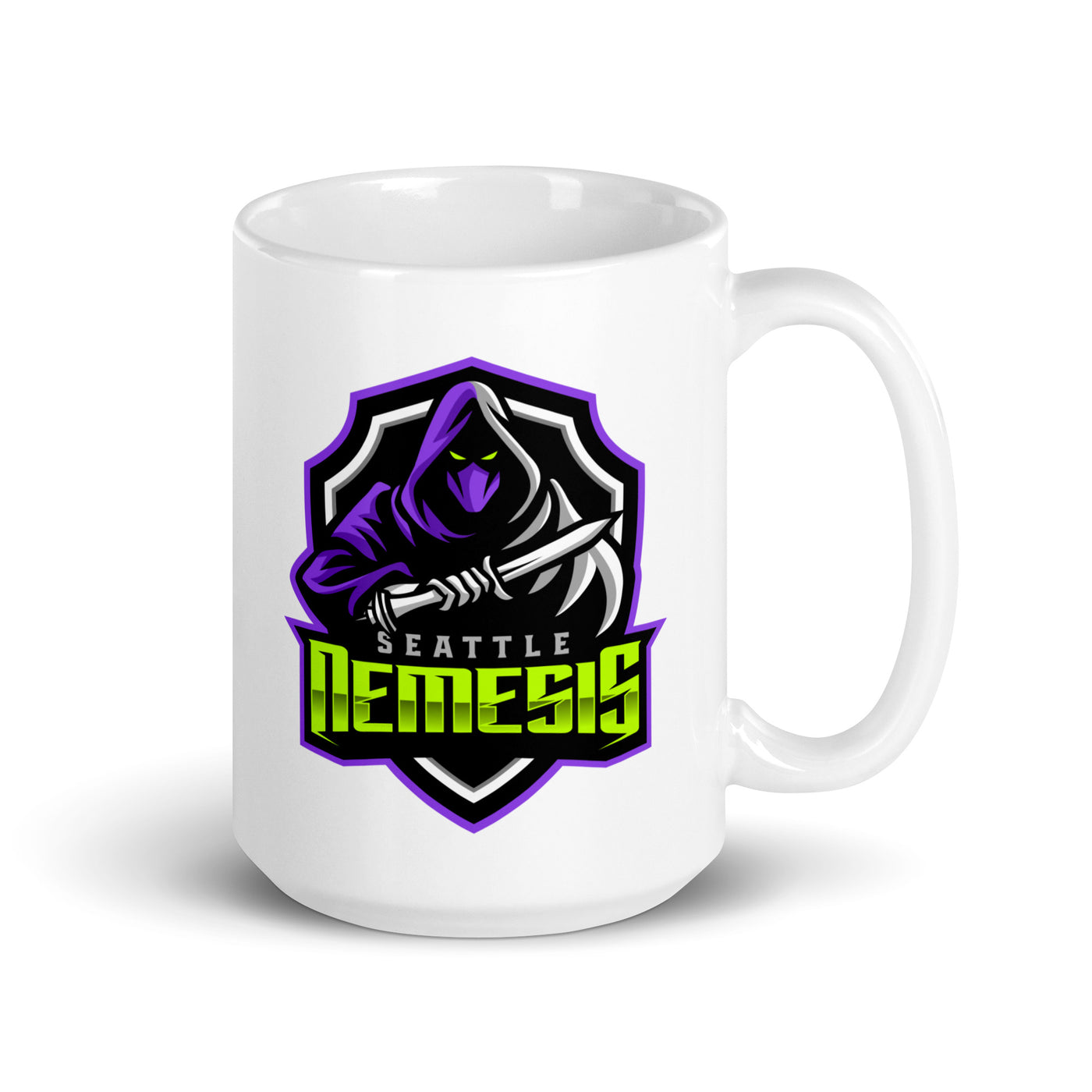 Seattle nemesis White glossy mug