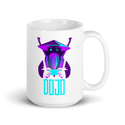 VISIT DOJO White glossy mug