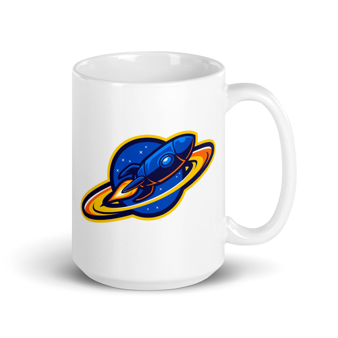 Rocket City Rage White glossy mug