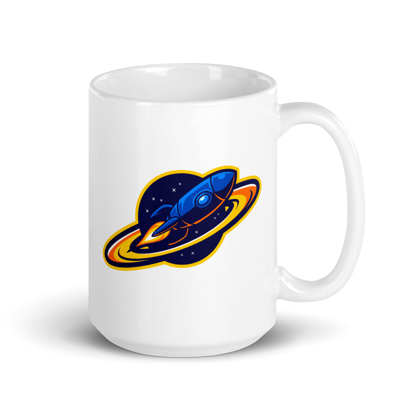 Rocket City Rage White glossy mug