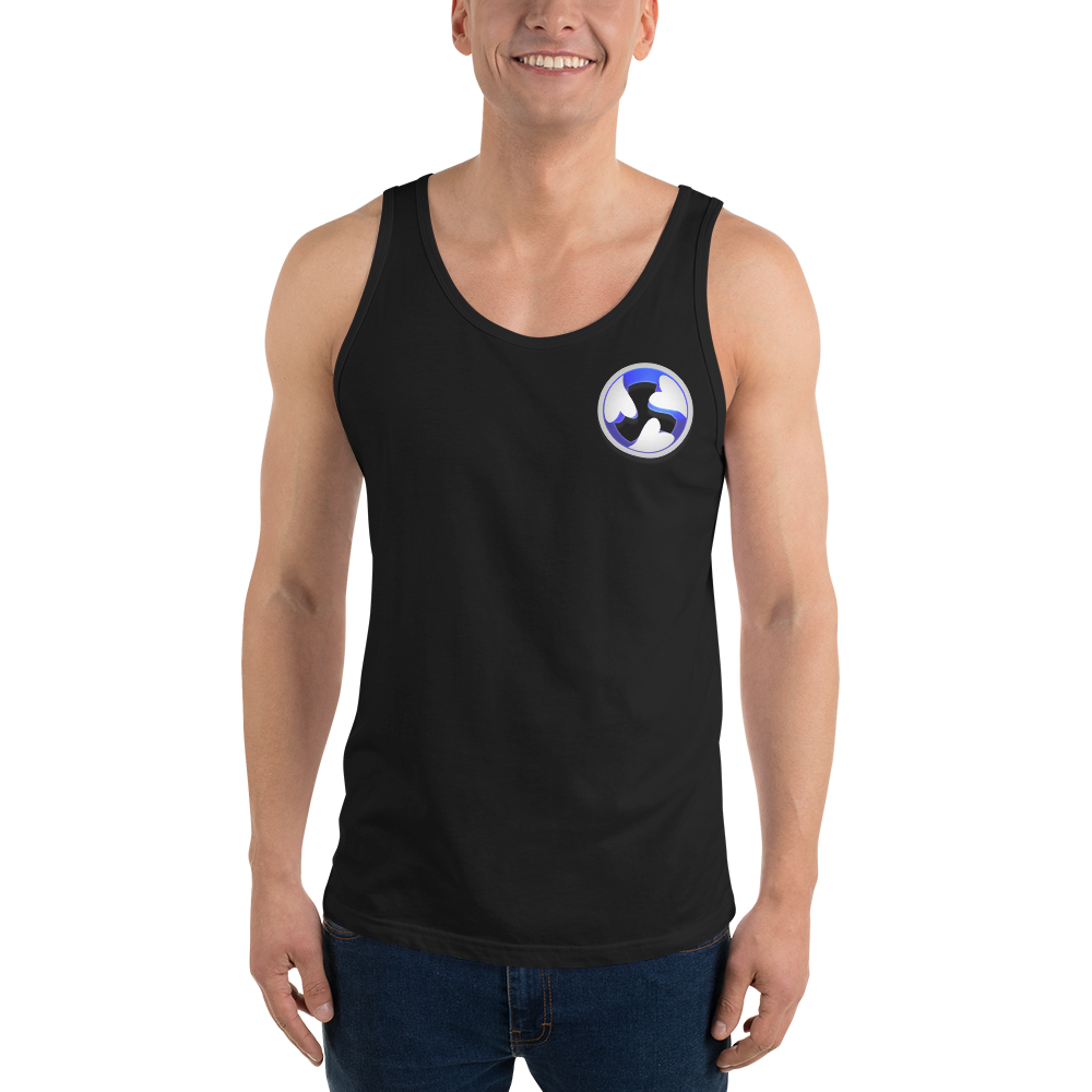 3Hearts Unisex Tank Top black front 
