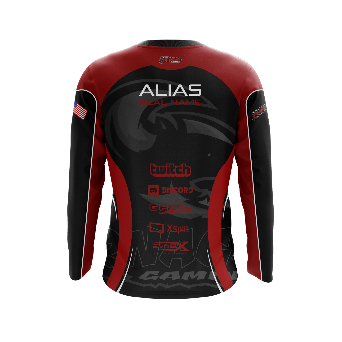 Team Carnage Long Sleeve Pro Jersey - Red